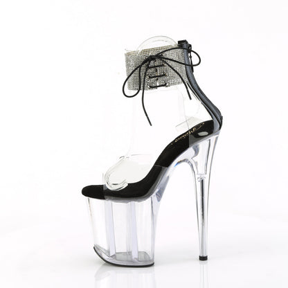 FLAMINGO-824RS Pleaser Clear 8 Inch Pole Dance Platform Shoes