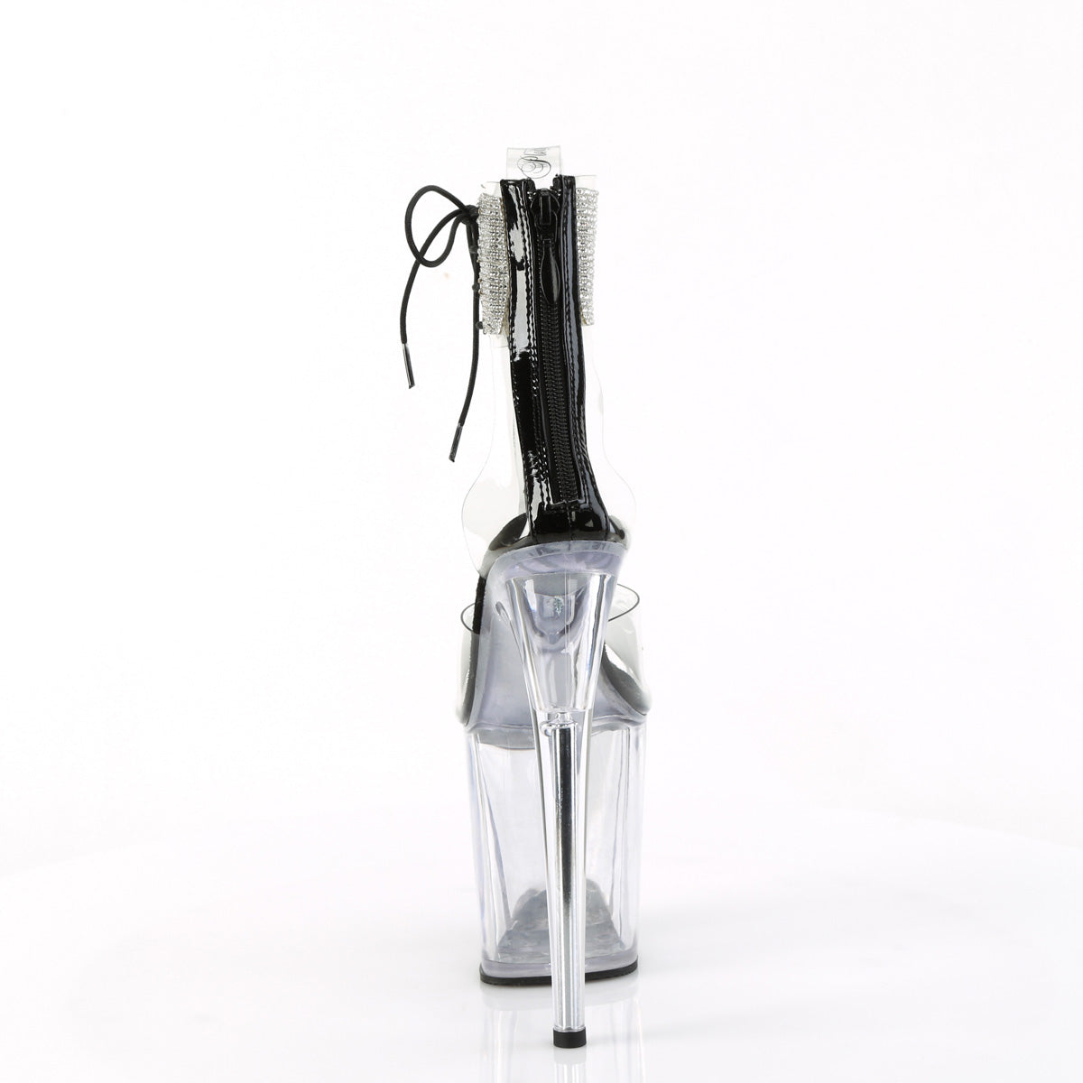 FLAMINGO-824RS Pleaser Clear 8 Inch Pole Dance Platform Shoes