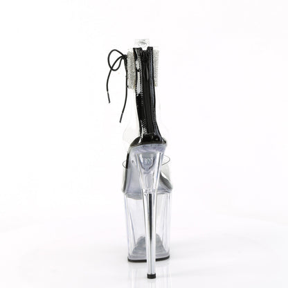 FLAMINGO-824RS Pleaser Clear 8 Inch Pole Dance Platform Shoes