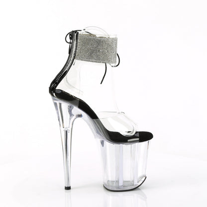 FLAMINGO-824RS Pleaser Clear 8 Inch Pole Dance Platform Shoes