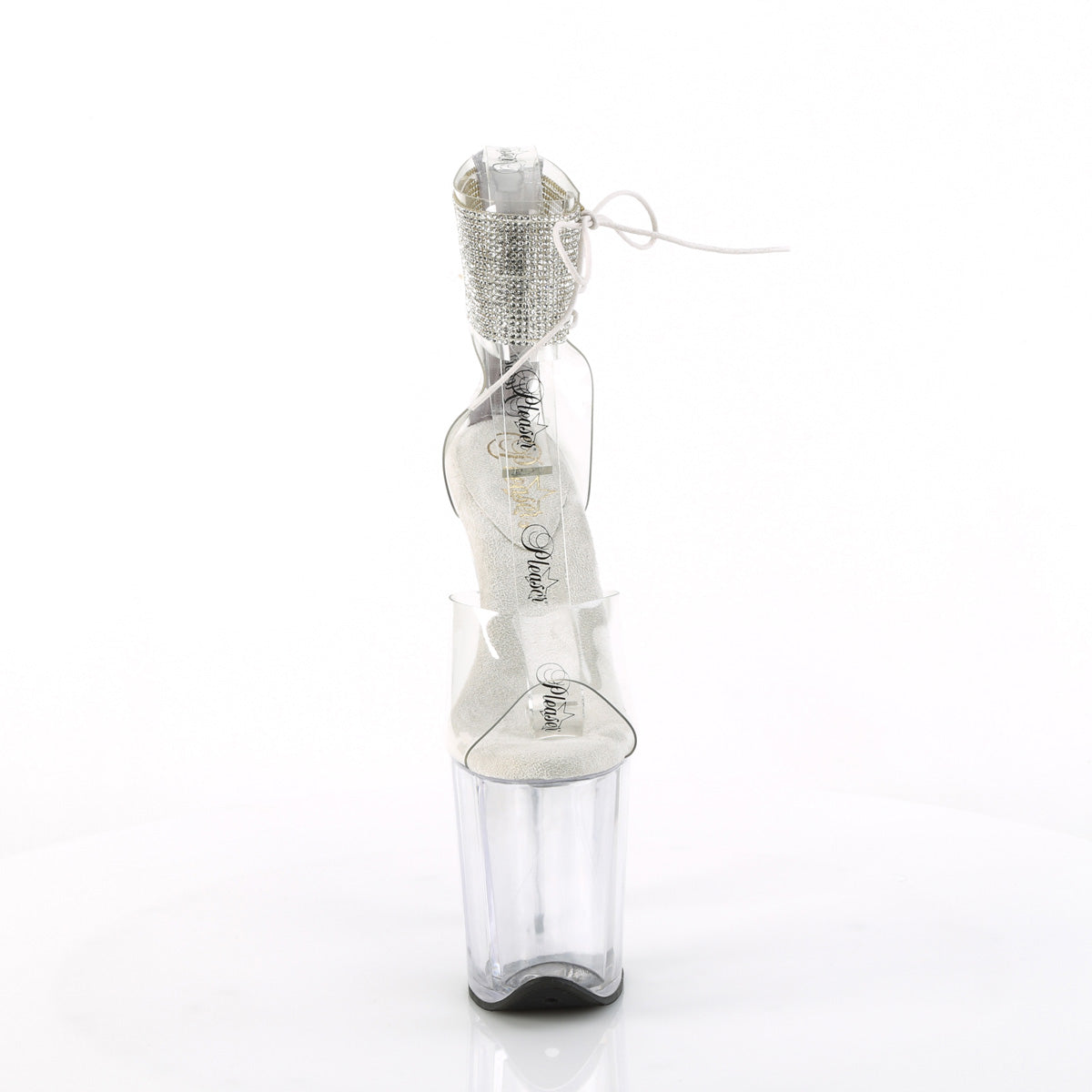 FLAMINGO-824RS Pleaser Clear 8 Inch Pole Dance Platform Shoes