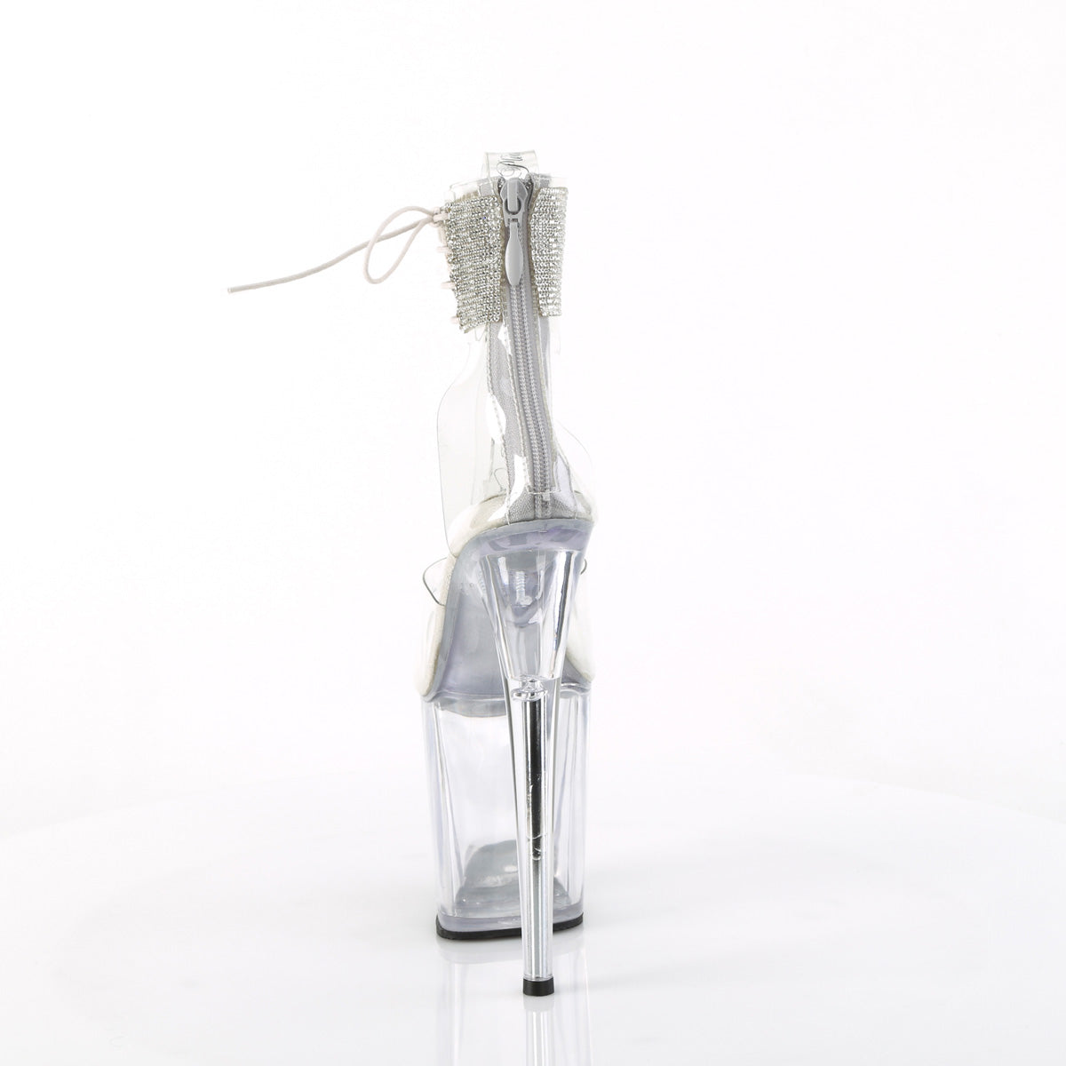 FLAMINGO-824RS Pleaser Clear 8 Inch Pole Dance Platform Shoes