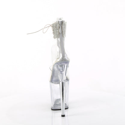 FLAMINGO-824RS Pleaser Clear 8 Inch Pole Dance Platform Shoes