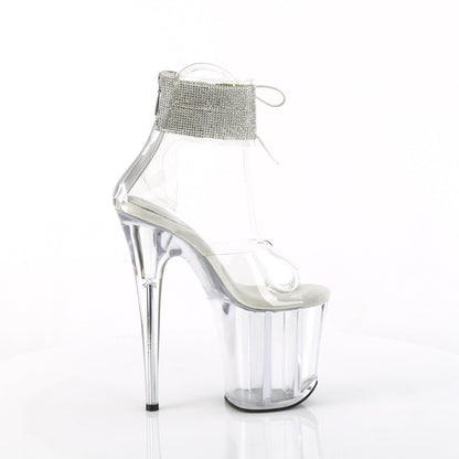 FLAMINGO-824RS Pleaser Clear 8 Inch Pole Dance Platform Shoes