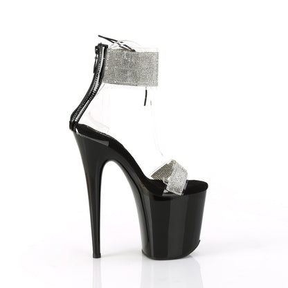 FLAMINGO-827RS Pleaser Black 8 Inch Exotic Dance Platform Shoes