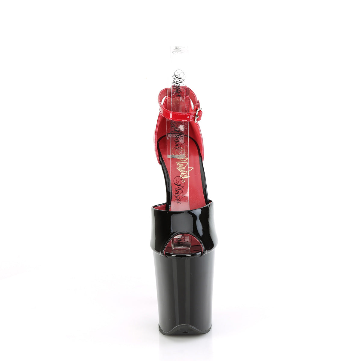 FLAMINGO-868 Pleaser Black Red 8 Inch Platform Sexy Pole Heels