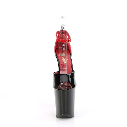 FLAMINGO-868 Pleaser Black Red 8 Inch Platform Sexy Pole Heels