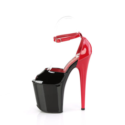 FLAMINGO-868 Pleaser Black Red 8 Inch Platform Sexy Pole Heels