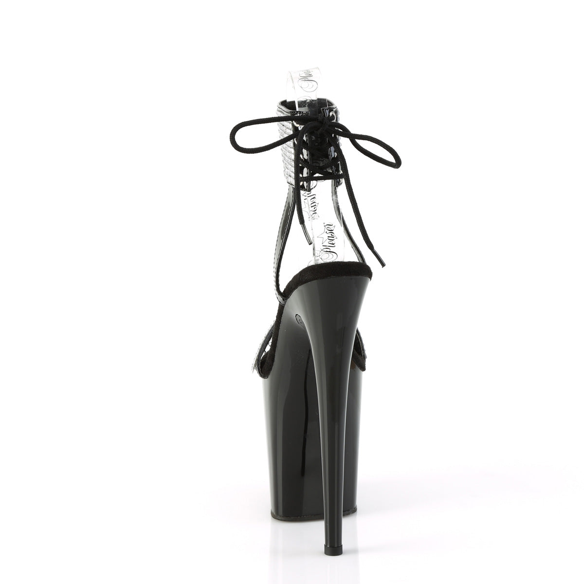 FLAMINGO-870 Pleaser Black 8 Inch Pole Dance Platform Shoes