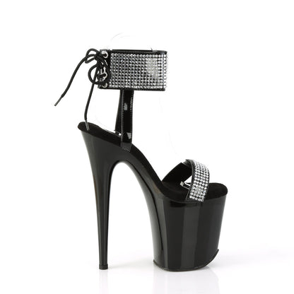 FLAMINGO-870 Pleaser Black 8 Inch Pole Dance Platform Shoes