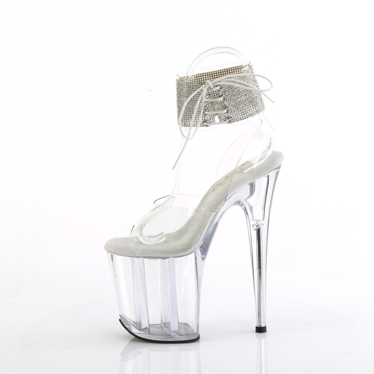 FLAMINGO-891-2RS Pleaser Clear 8 Inch Pole Dance Platform Shoes