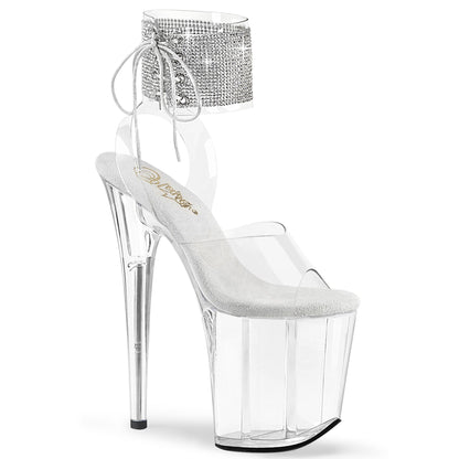 FLAMINGO-891-2RS Pleaser Clear 8 Inch Pole Dance Platform Shoes Clr Clr