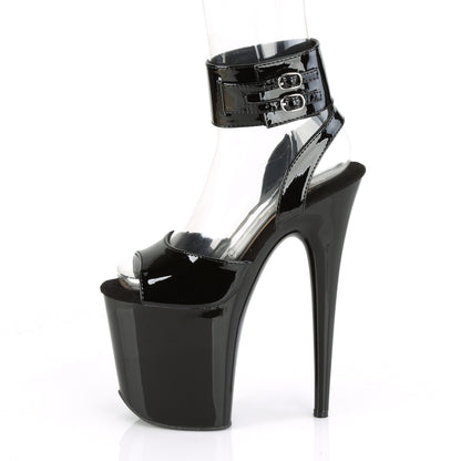 Pleaser FLAMINGO-891 Black Platform Sandals - 8 Inch Heels