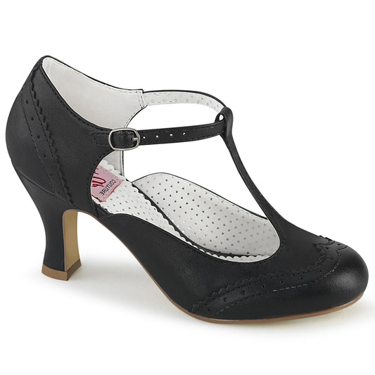 FLAPPER-26 Pin Up Couture Black 3 Inch Glamour Heels