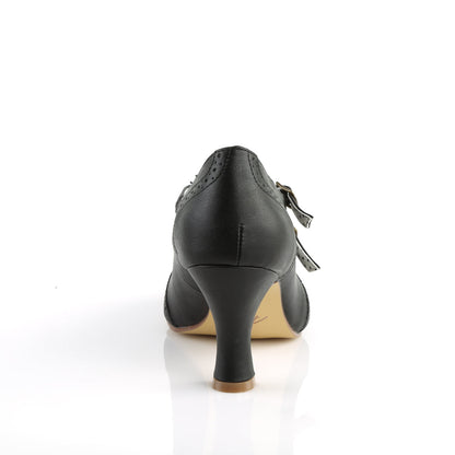 FLAPPER-35 Pin Up Couture Glamour 3" Heel Black Fetish Shoes-Pin Up Couture- Sexy Shoes Fetish Footwear