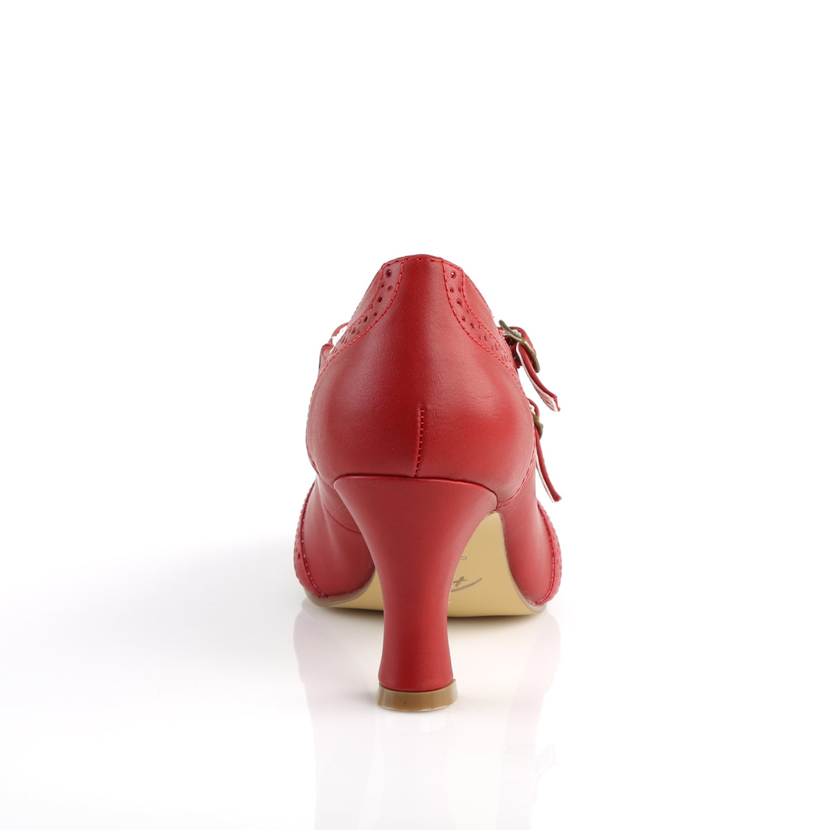 Pin Up Couture FLAPPER-35 Red Mary Jane Shoes - 3 Inch Heels