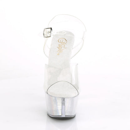 FLASHDANCE-608CH Pleaser Silver 6 Inch Pole Dancing Platform Shoes