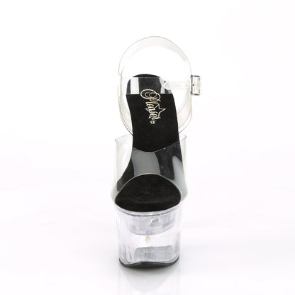 FLASHDANCE-708 Pleaser Clear 7 Inch Exotic Dancer Platform Shoes