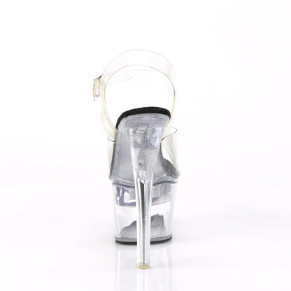 FLASHDANCE-708 Pleaser Clear 7 Inch Exotic Dancer Platform Shoes