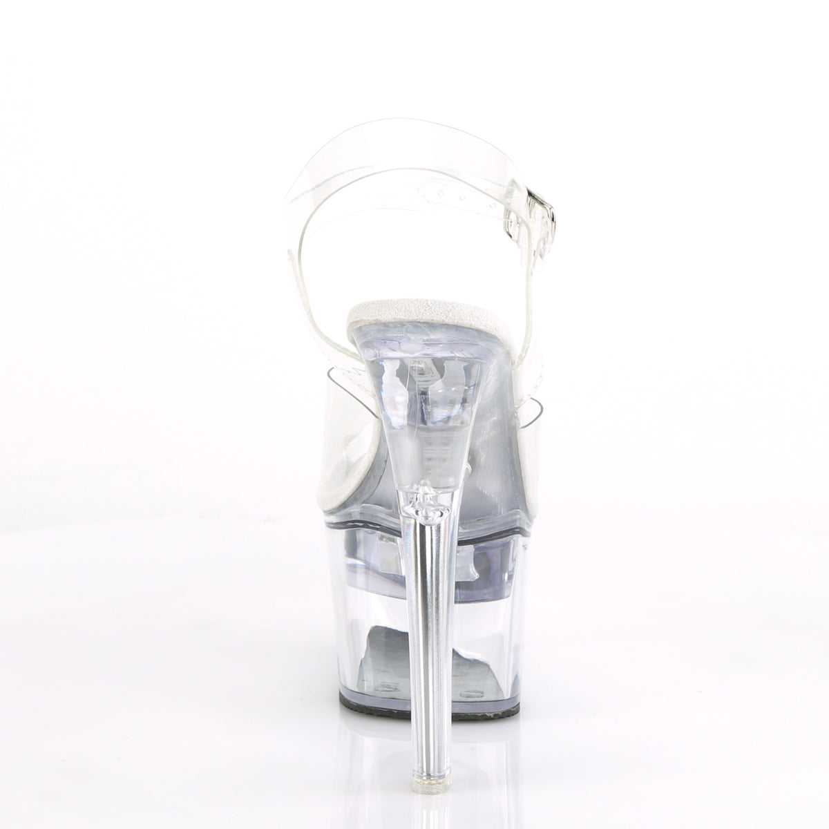 Pleaser FLASHDANCE-708 Clear Platform Sandals - 7 Inch Heels