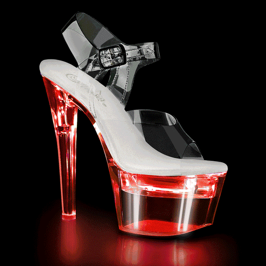 FLASHDANCE-708 Pleaser Clear 7 Inch Pole Dance Platform Shoes