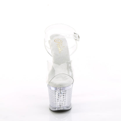 Pleaser FLASHDANCE-708SPEC Clear Platform Sandals - 7 Inch Heels