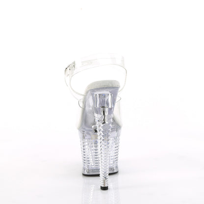 Pleaser FLASHDANCE-708SPEC Clear Platform Sandals - 7 Inch Heels