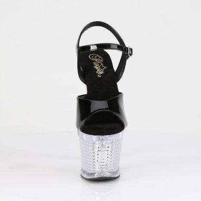 FLASHDANCE-709SPEC Pleaser Black Clear 7 Inch Statement High Platform Shoes