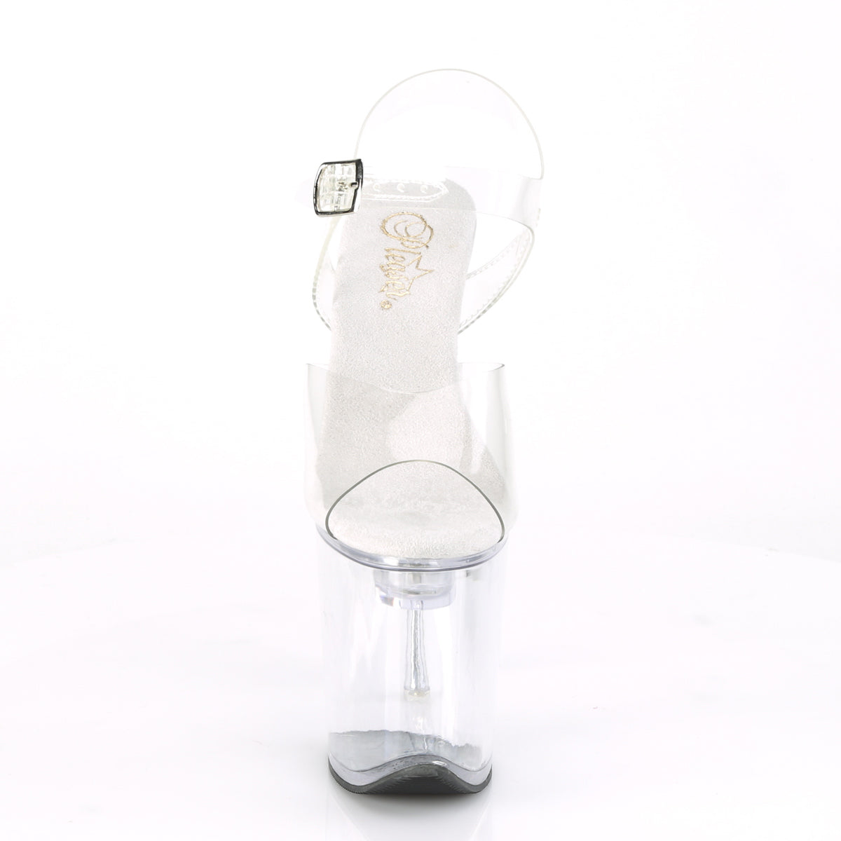 Pleaser FLASHDANCE-808 Clear Platform Sandals - 8 Inch Heels