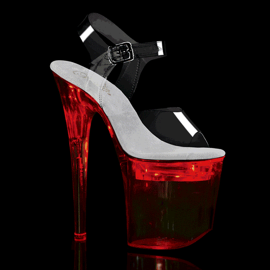 FLASHDANCE-808 Pleaser Clear 8 Inch Exotic Dancing Platform Shoes