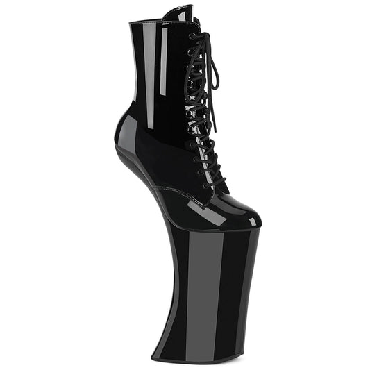 FORBIDDEN-1020 Pleaser Black Patent Sexy Platform Shoes (Pole Dancing Heels)