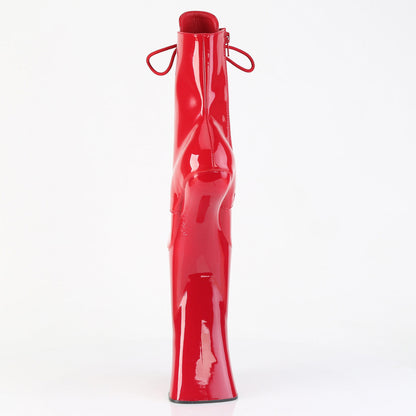 FORBIDDEN-1020 Pleaser Red 11 Inch Pole Dance Ankle Boots