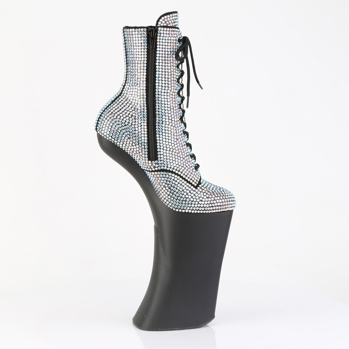 FORBIDDEN-1020RS Pleaser Silver 11 Inch Exotic Dancing Ankle Boots