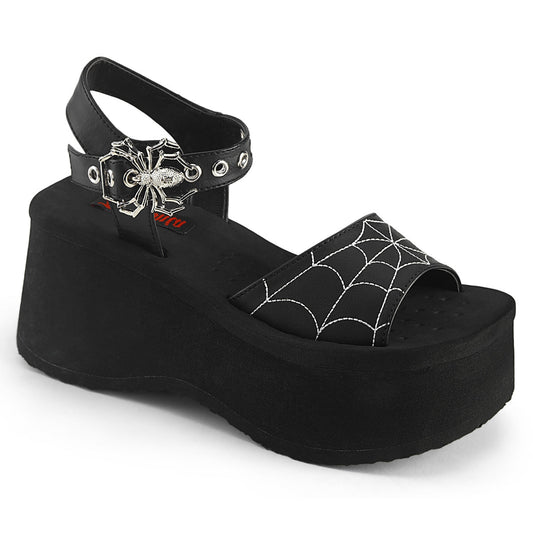 FUNN-10 Demonia Cult Black Alternative Women's Sandals