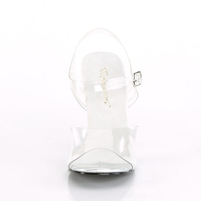 Fabulicious GALA-08MG Clear Glitter Sandals - 4 1/2 Inch Heels