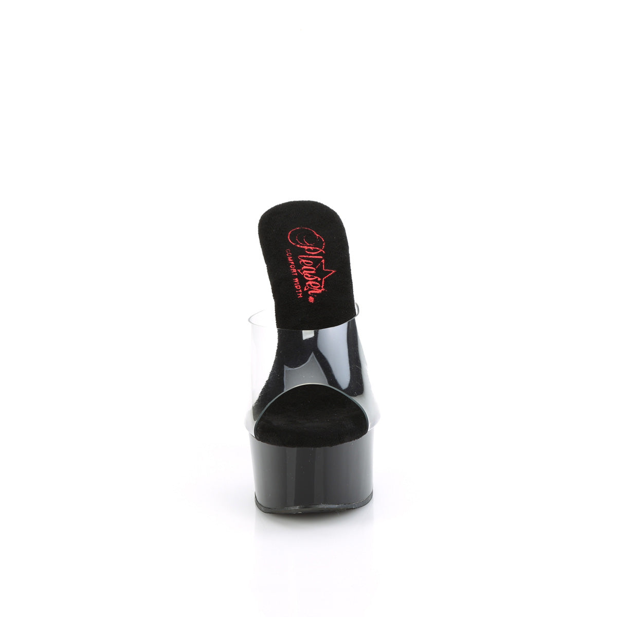 GLEAM-601 Pleaser Clear Black 6 Inch Pole Dance Platform Shoes