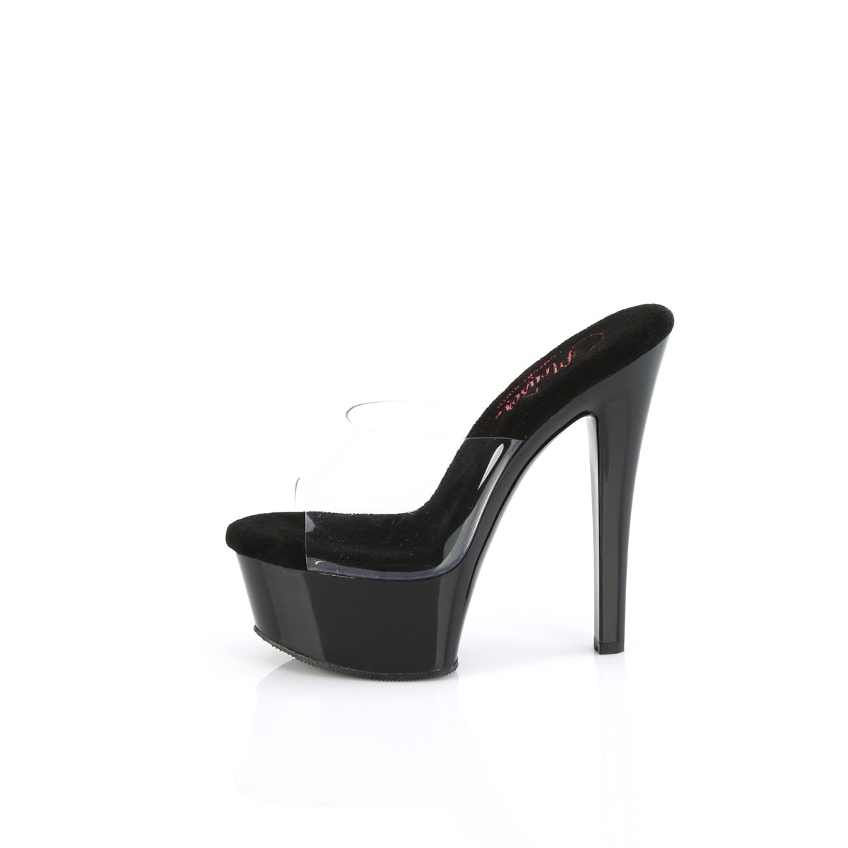GLEAM-601 Pleaser Clear Black 6 Inch Pole Dance Platform Shoes