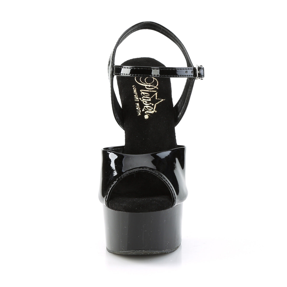 GLEAM-609 Pleaser Black 6 Inch Platform Sexy Pole Heels