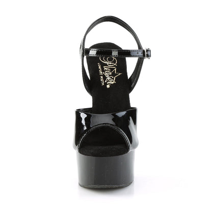 GLEAM-609 Pleaser Black 6 Inch Platform Sexy Pole Heels