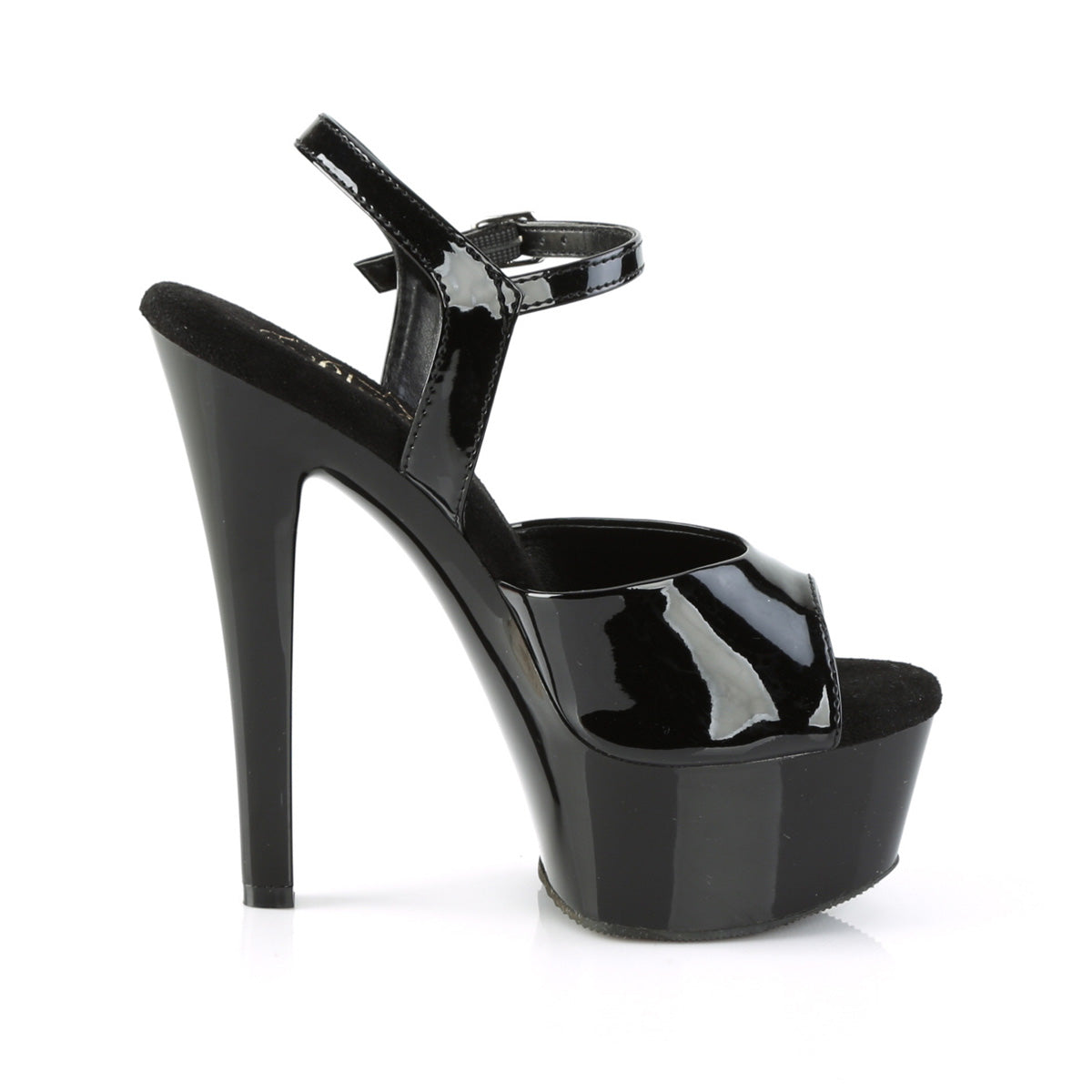 GLEAM-609 Pleaser Black 6 Inch Platform Sexy Pole Heels