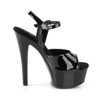 GLEAM-609 Pleaser Black 6 Inch Platform Sexy Pole Heels