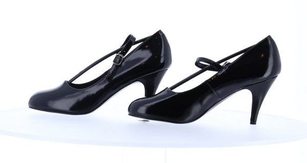 GLINDA-50 Black Patent Dolly Shoes High Heels