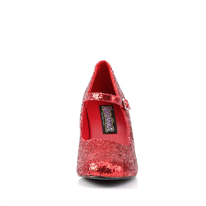 glinda 50g funtasma fancy dress sexy shoes 3 inch heel red glittre mary jane shoe glitter