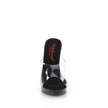 GLORY-501 Fabulicious Clear Black 5 Inch Fetish Shoes