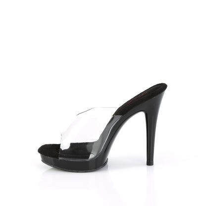 GLORY-501 Fabulicious Clear Black 5 Inch Fetish Shoes