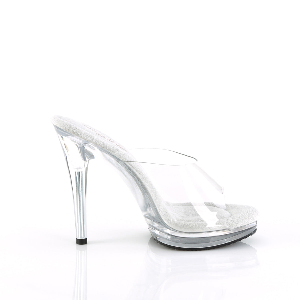 Fabulicious GLORY-501 Clear Platform Mules - 5 Inch Heels