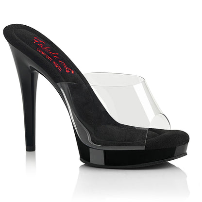 GLORY-501 Fabulicious Clear Black 5 Inch Fetish Shoes
