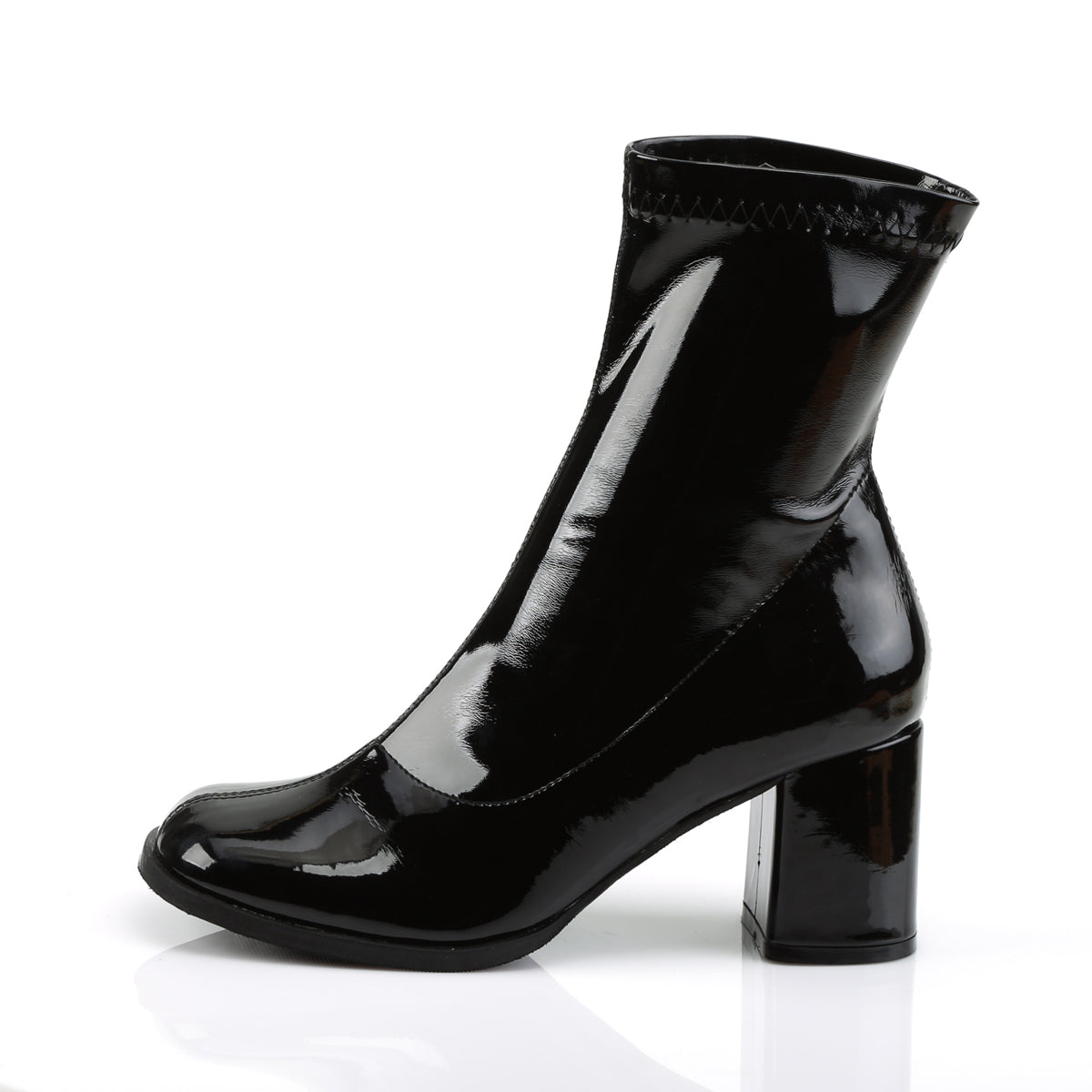 Funtasma GOGO-150 Black Ankle Boots - 3 Inch Heels