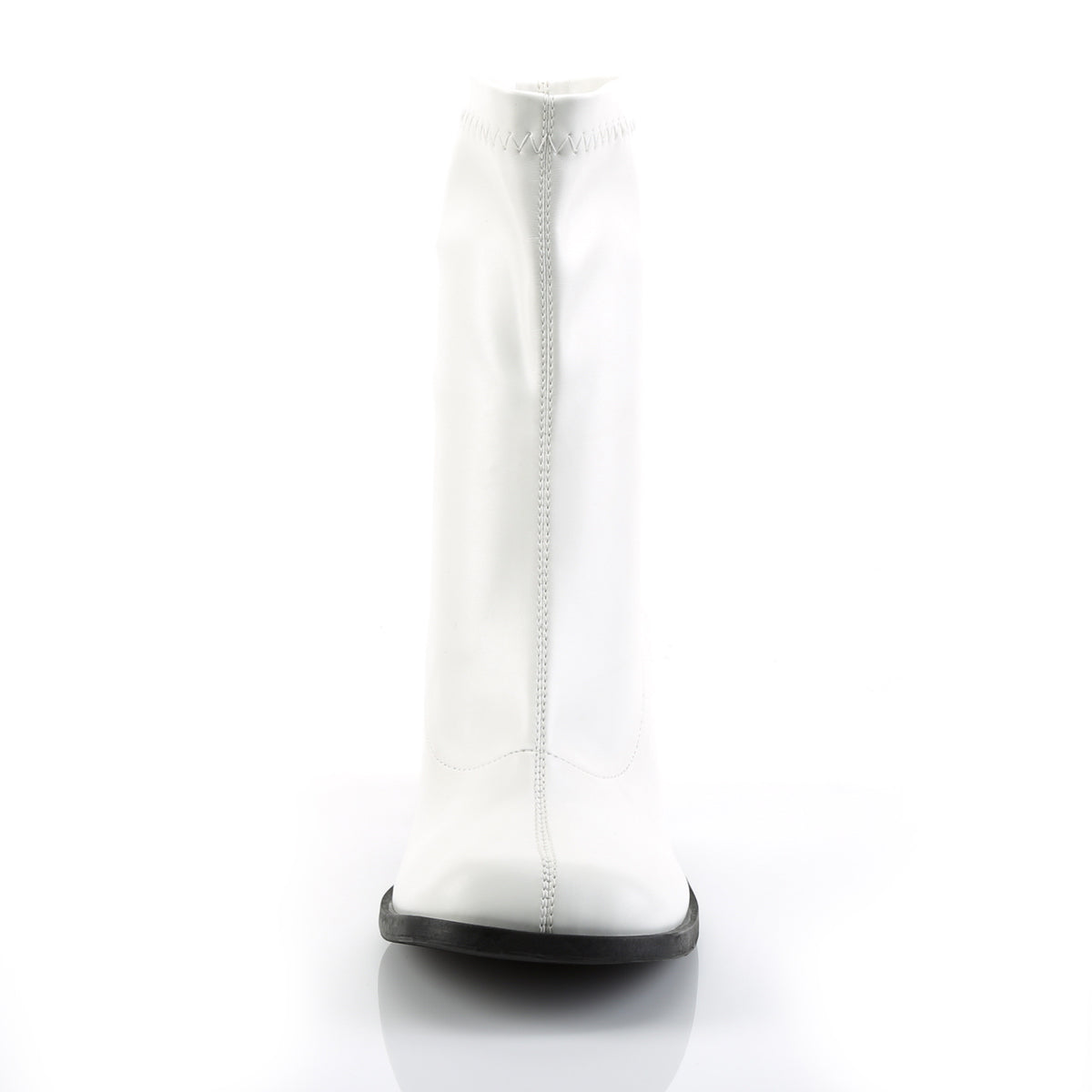 Funtasma GOGO-150 White Ankle Boots - 3 Inch Heels