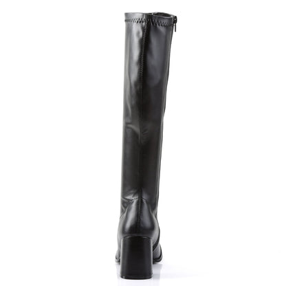 GOGO-300 Pleasers Funtasma 3" Heel Black Stretch Matt Women's Boots